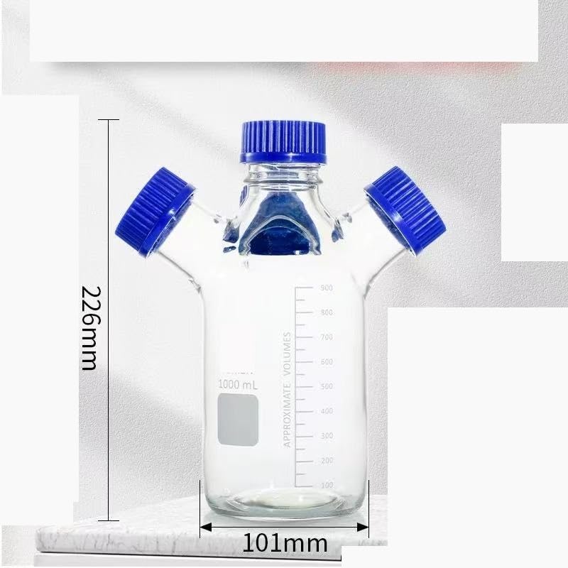 Mobile Phase Vials—Mobile Phase Reagent vials with Blue caps at Ports 2, 3, and 4(1000ml 4 Mouths)