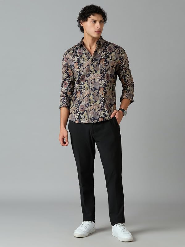 Image of MARK & ALBERT Men's Slim Fit Cotton Formal Shirt