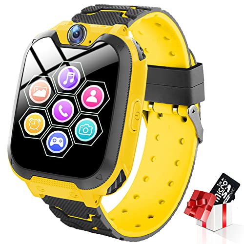 Montre Intelligente pour Enfants - 7 Jeux, Musique MP3, Appels Téléphoniques, Écran Tactile, 1GB SD Card, Caméra, Alarme, Smart Watches 4-12 Ans, Fille...