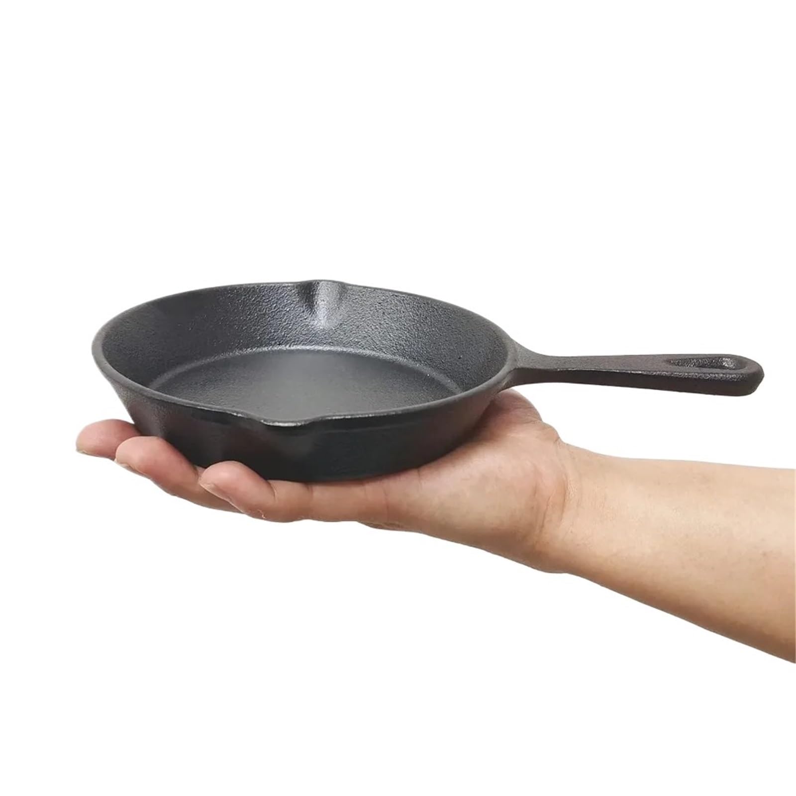 Sarten Tortilla Sartén de hierro fundido con boquilla antiadherente for cocinar en interiores y exteriores(8 inch)