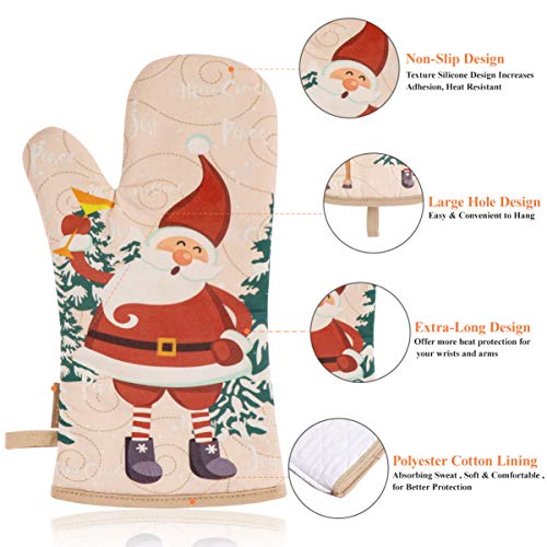 BESTonZON-Oven-Mitts-and-Pot-Holders-Set-of-4-500F-Heat-Resistant-Oven-Gloves-with-Silicone-Non-Slip-for-Kitchens-Grilling-Cooking-Baking-Christmas