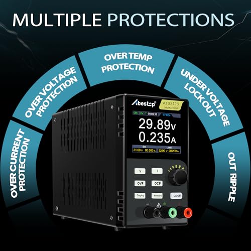 Image of DC Power Supply 30V 8A 120W, Adjustable DC Power Supply with Fanless Ultra-Quiet Design Support Editing List Waveform and Output Multiple Protections