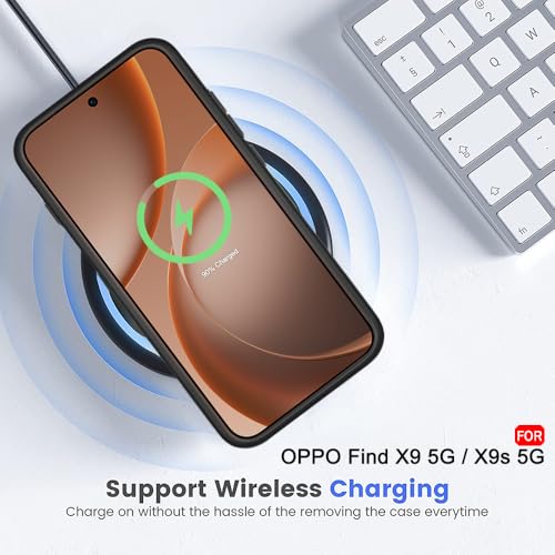 Image of TheGiftKart Hybrid Shockproof Back Cover Case for Oppo Find X9 5G / X9s 5G Compatible with MagSafe | Camera Protection Module | Hard Back Cover Case (PC & TPU, Transparent Clear Back, Black Sides)