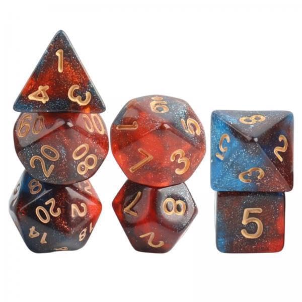 ATORSE® 2x7x Polyhedral Dice Party Game Dice Game for DND Table Game Star Dark Red-image-38
