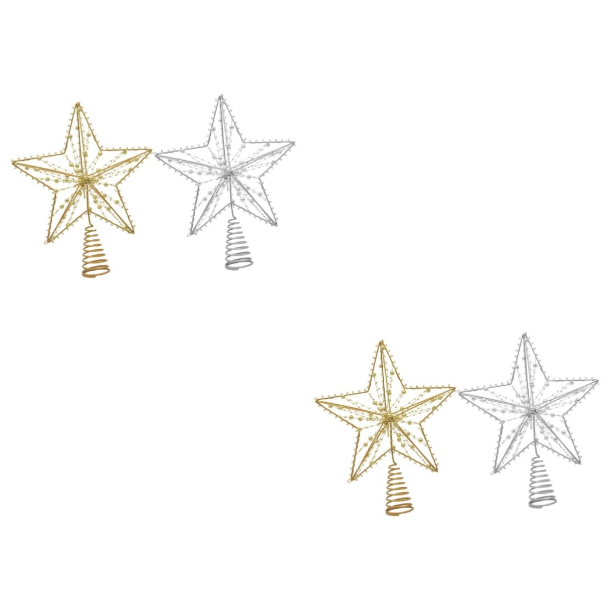 4 Pz Stella Superiore Dell'albero Puntale Per Albero a Forma Di Stella Ornamento Dell'albero Di Natale Cappello o Di Natale Ornamento a Di TOPBATHY
