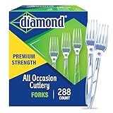 Diamond® All Occasion Clear Disposable Cutlery Set 288 Count (288 Forks Set)