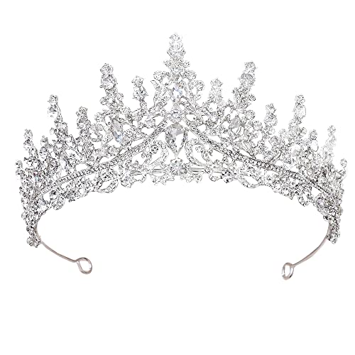 Milisente couronne princesse en alliage kc pour mariage diadème anniversaire demoiselle (blanc) Cover