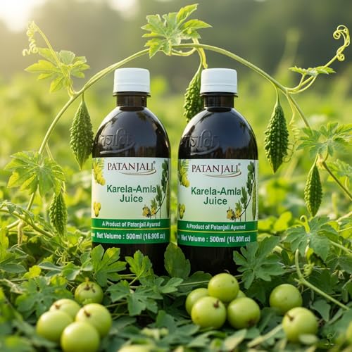 Image of Patanjali Karela Amla Juice- 500ml (Pack of 2)