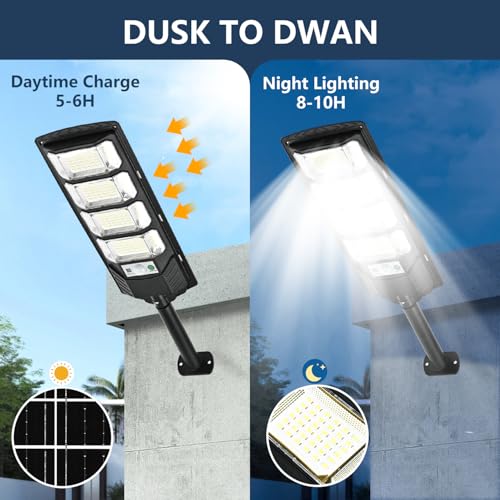 MATEPLUS Solar Street Light Outdoor 2 Pack - image 3