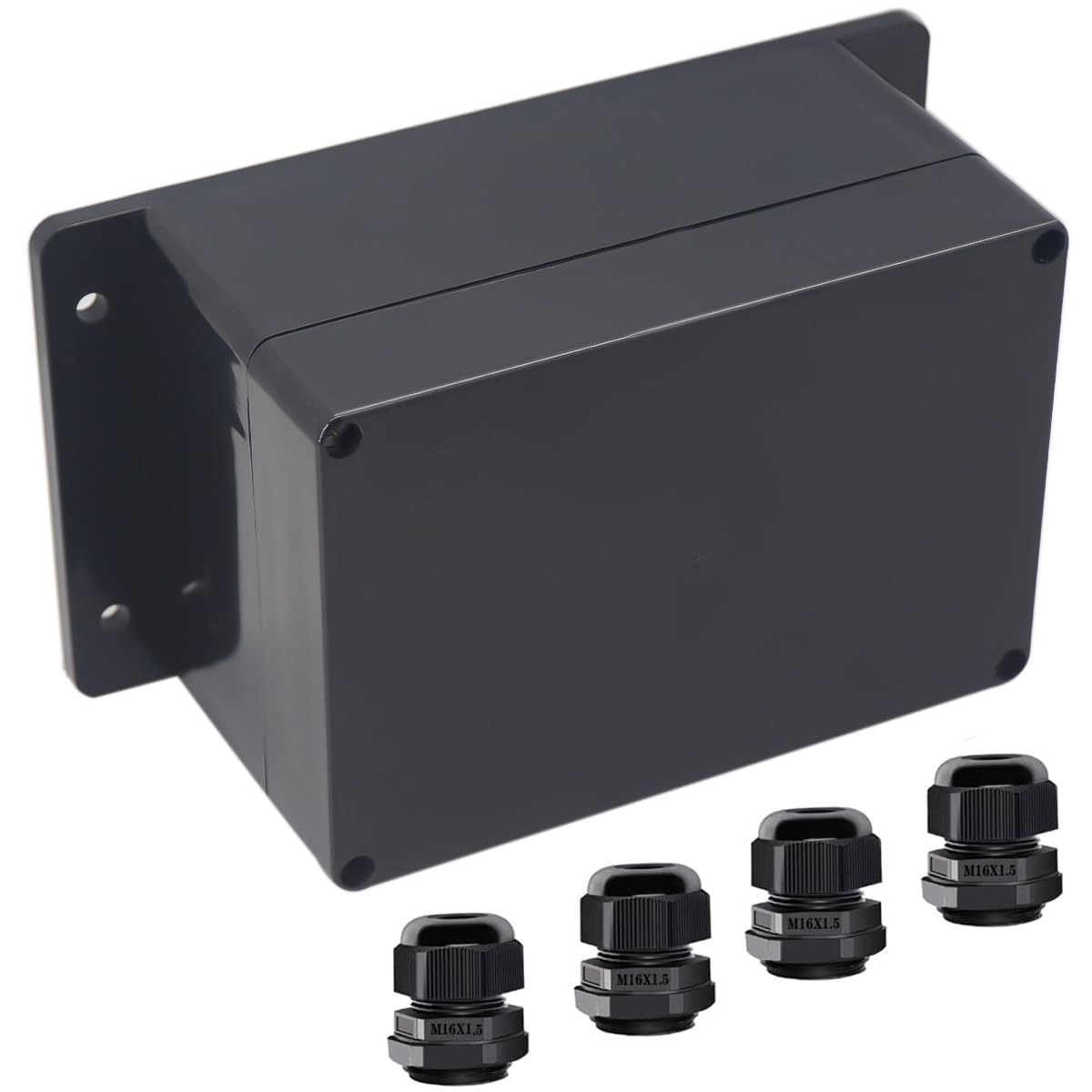 2Packs Junction Box IP65 Waterproof ABS Plastic Electrical Project Case Power Junction Boxes, Project Box with Fixed Ear Black 3.94x2.68x1.97 inch(100x 68 x50 mm) — Amazon image 16