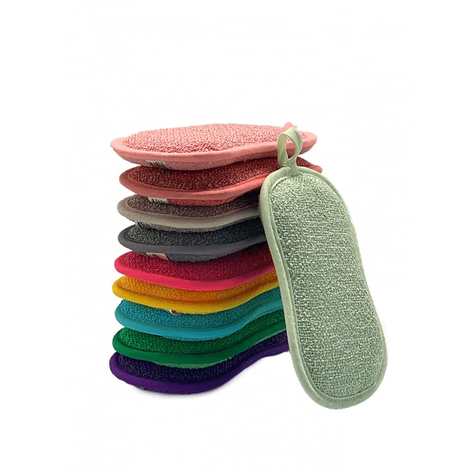 Set di 15 spugne per stoviglie lavabili – Clever SPONGE – Venteo – Non graffiante double face La cucina antibatterica in microfibra spugna pulisce efficacemente tutte le superfici