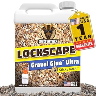 Lockscape Rock Glue for Landscaping | Gravel Glue Ultra Concentrated (1 Gallon) - Super Adhesive, Non-Toxic, Easy to Apply Dries Clear - Decomposed Granite Stabilizer with Extensive Coverage Pet Safe