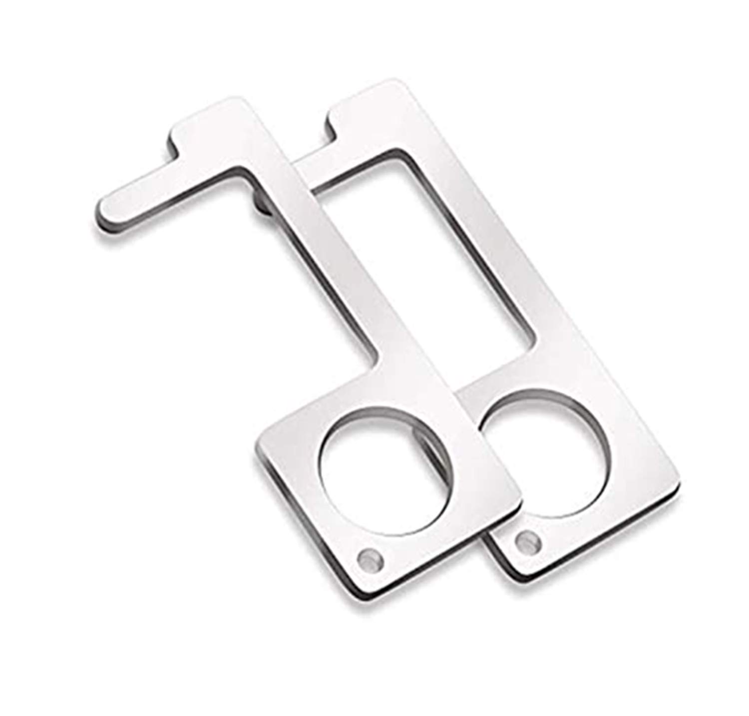 DELFINO 2Pcs Door Opener Tool, Contactless Edc Door Opener, No-Touch Door Opener, Easy To Carry, Key Tool For Outdoor Public Door Handle Touchscreen Button Clean Key, Keep Hands Clean