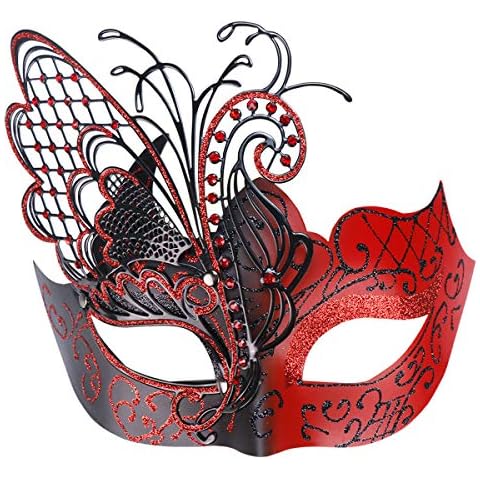 Coddsmz Mysterious Venetian Butterfly Shiny Butterfly Lady Masquerade Halloween Mardi Gras Party Mask Cover