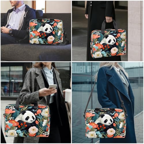 Maletín para portátil Panda floral 16 pulgadas miniatura 7