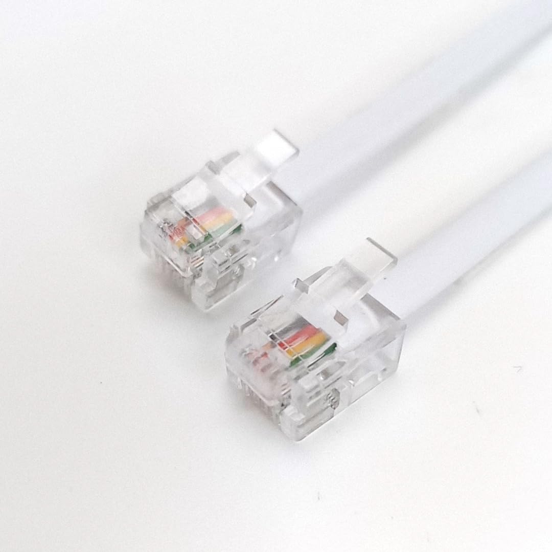 Amazon | モジュラーケーブル 電話線 テレホンケーブル フラット 2m 6