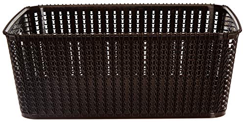 Image of Amazon Brand - Solimo Storage Basket, Set of 2, Large, Brown, Plastic