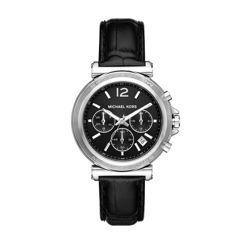 Michael Kors Maren Watch for Women, Quartz Chronograph Movement with Stainless Steel or Leather Strap