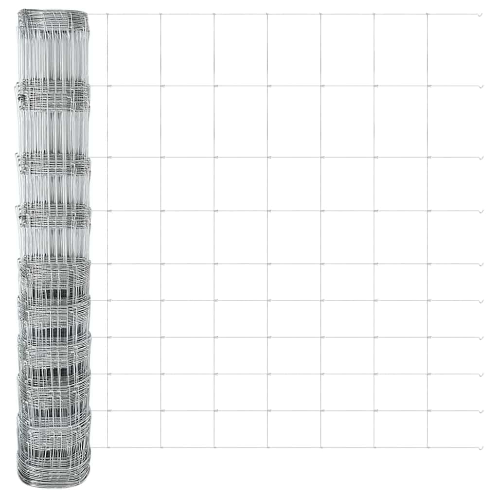 Poste de valla galvanizado, 50 x 1 m, acero galvanizado, para jardín y terraza
