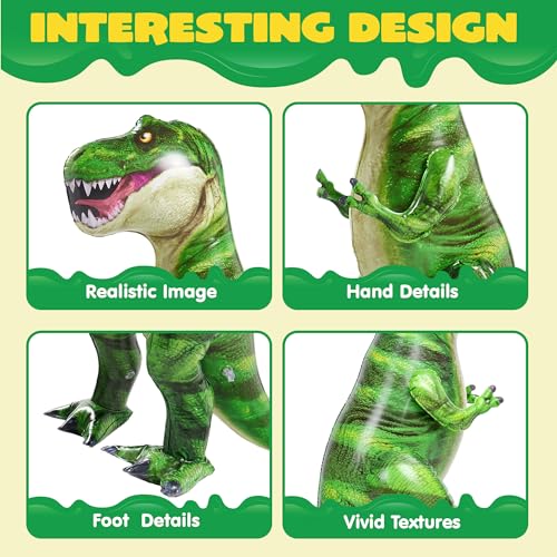Image of JOYIN 30 inchT.rex Dinosaur Inflatable, Tyrannosaurus Rex Inflatable Dinosaur Toy for Party Decorations, Birthday Party Gift for Kids and Adults (Pack of 3)