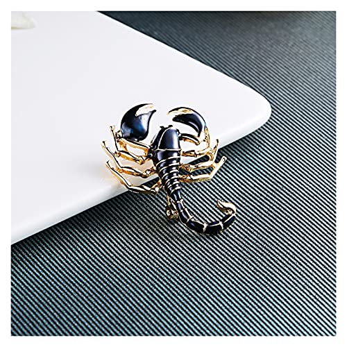 Broche scorpion rétro sculptée de qualité supérieure pour épingle de costume