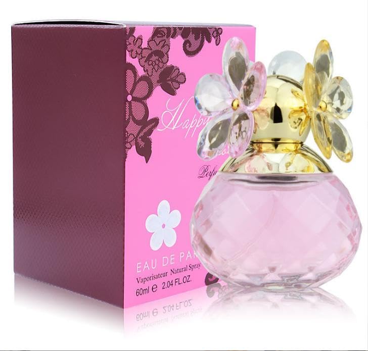 Annes Gift Happiness Floral Perfume for Women Crystal Flower Cap Design Fresh Fruity Fragrance Eau de Parfum 2