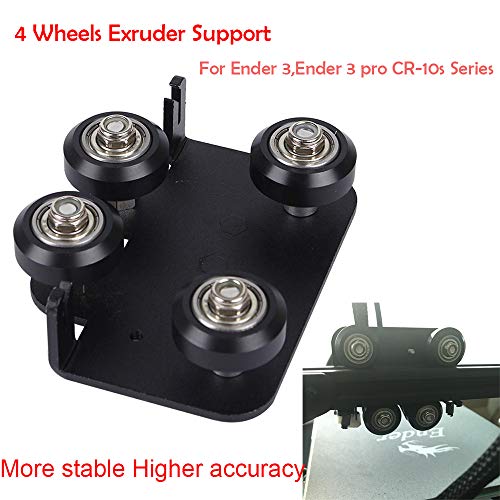 CCTREE 3D Printer Upgrade Extruder Back Support Plate with 4pcs POM Pulley for Ender 3,Ender 3 Pro,CR-10,CR-10S