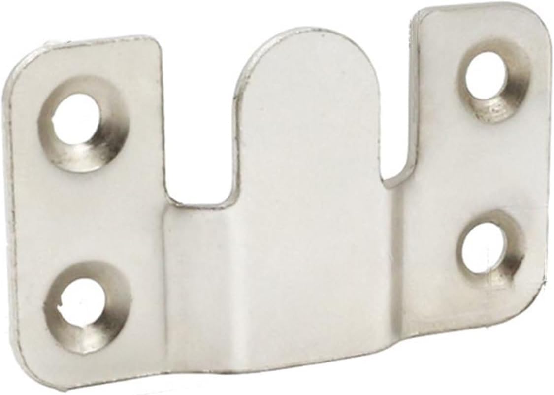 Kyuepong Silver Interlock Hanging Buckle, 1Pairs Stainless Steel Interlock Hanging Buckle Flush Mount Bracket Furniture Connector(Medium)