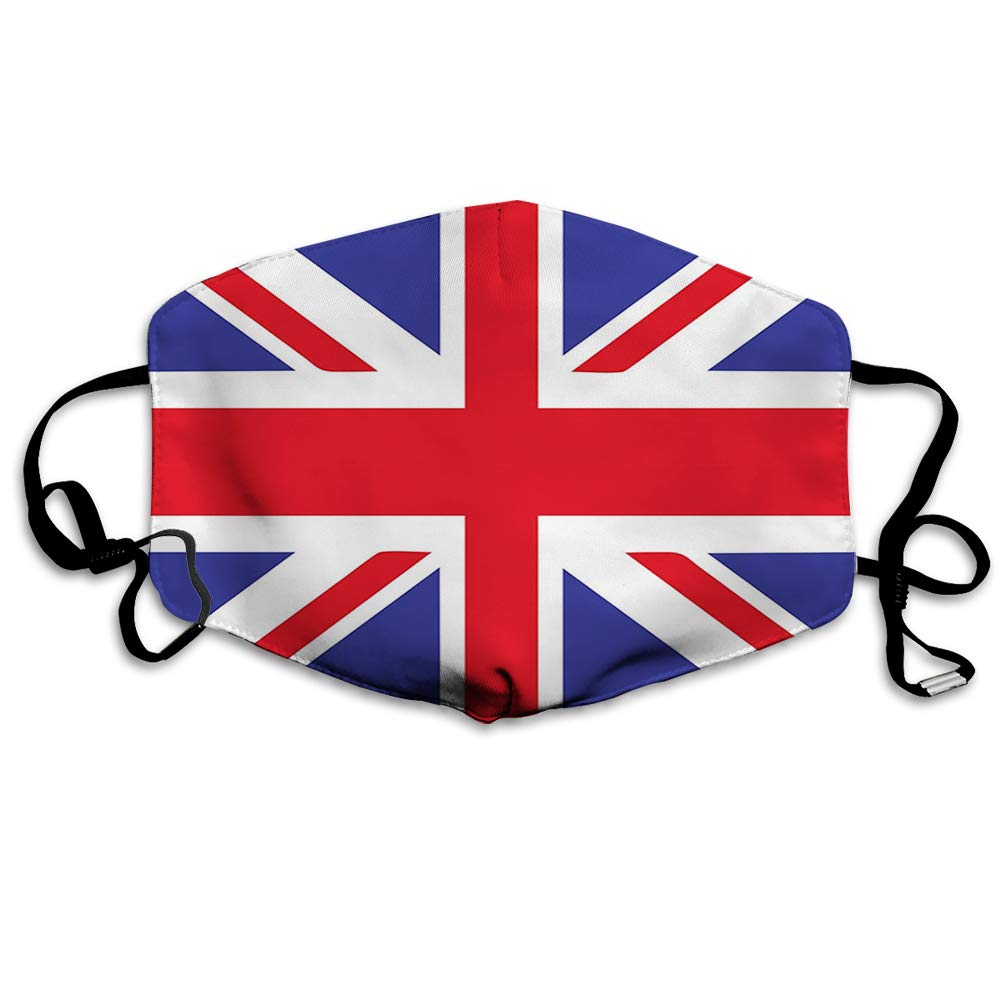 Comfortable Windproof mask,Union Jack, Classic Traditional Flag United Kingdom Modern British Loyalty Symbol,Multicolor,Printed Facial decorations for Unisex