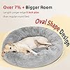 HACHIKITTY-Oval-Calming-Donut-Dog-Bed-Donut-Cuddler-Round-Dog-Bed-Cozy-Soft-Cuddler-Dog-Bed-Fluffy-Faux-Fur-Dog-Cushion-Bed-Round-Dog-Beds-for-Medium-Large-DogsX-Large-Grey Calming Donut Dog Bed - X-Large Fluffy Faux Fur Bed for Medium and Large Dogs