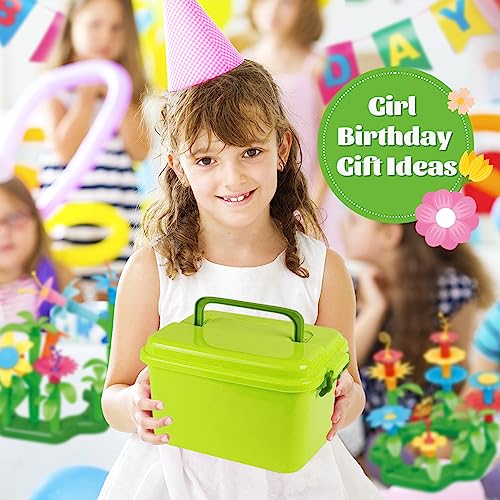 Elf Plaza 181 Pcs Stem Flower Garden Building Toys For 3, 4, 5, 6 Year Old Girls, Educational Activity For Preschool, Gardening Pretend Toys Kit With Storage, Christmas & Birthday Gift For Kids #TOP6
