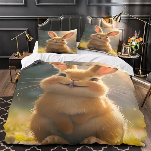 Housse de couette 3D microfibre douce pour lit 260x220cm sans repassage avec zip - 2