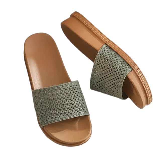 ShoemusQ Flip-Flops & Slippers | Home Indoor & Outdoor Soft PU Flip-Flop And Slippers For Women-Green_9 (B0DFHGRD8M) Amazon Price History, Amazon Price Tracker