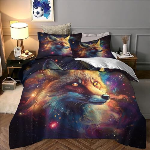 Drap de Couette Spatiale Renard Cosmique pour Lit King Size