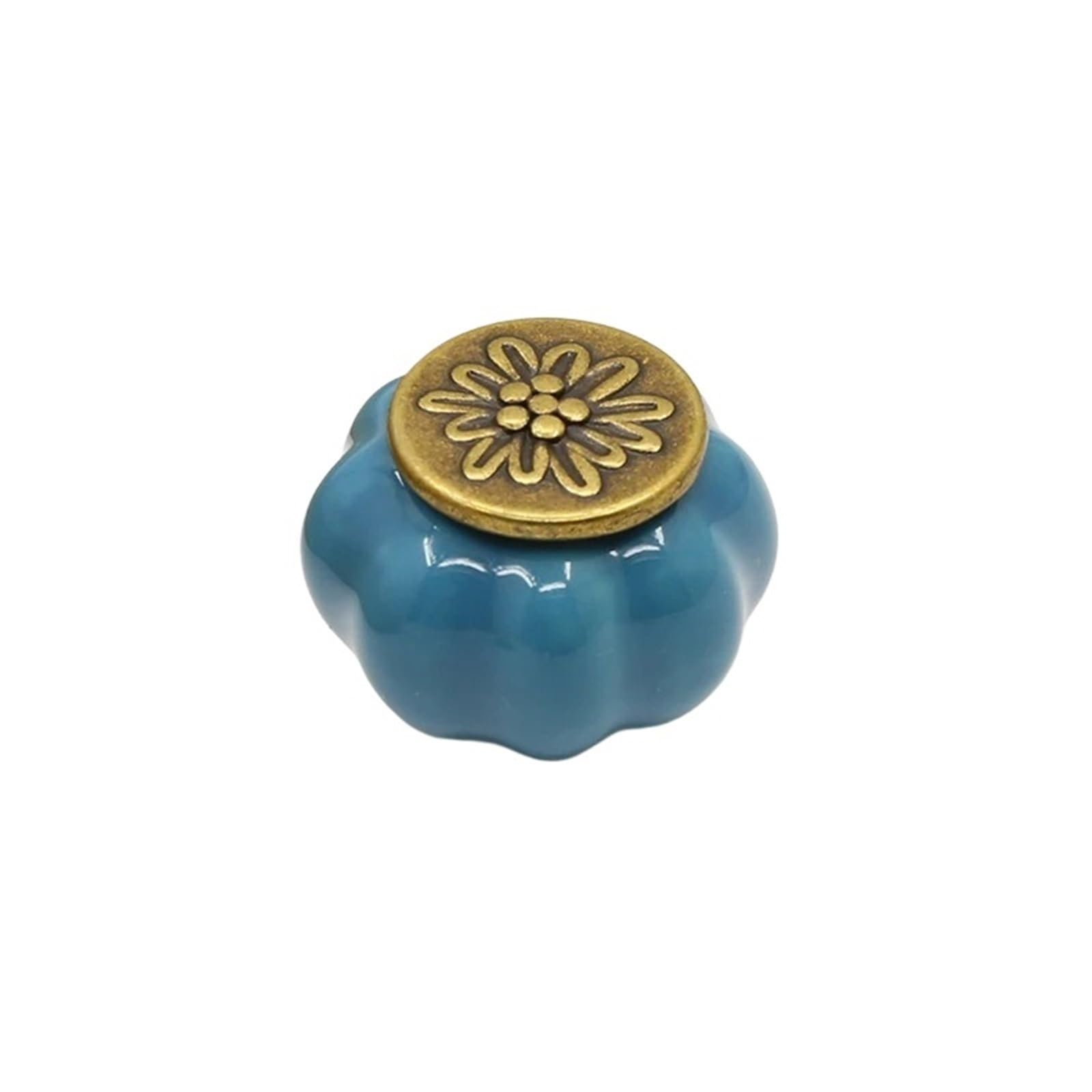 Kifsdlf Color6 2Pcs Ceramic Farm Pumpkins Cabinet Knob Drawer Furniture Handles Dresser Single Hole Door Pulls For Cupboard Wardrobes Furniture(Color6)