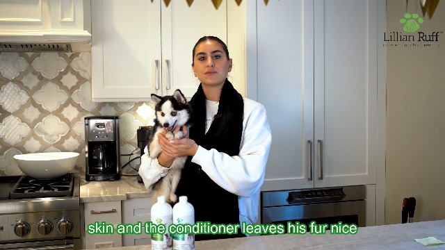 Lillian Ruff PRO Formula Berry Blue Brightening Pet Shampoo - Ultra-Hydrating Professional Whitening Dog Shampoo, Vivid Show-Quality Coat Enhancer, Tear Stain & Odor Eliminator, Vitamin B5, 128oz+Pump - image 7