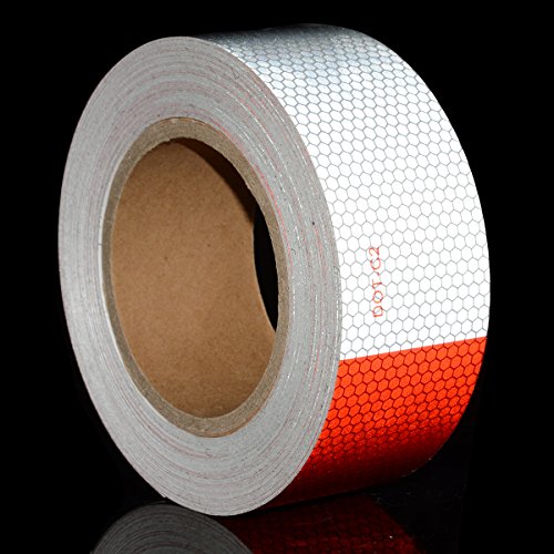 Brightplus High Intensity DOT-C2 Safety Tape Reflective Tape Auto Car Red And White Adhesive (2" x 150') - Thumbnail 5