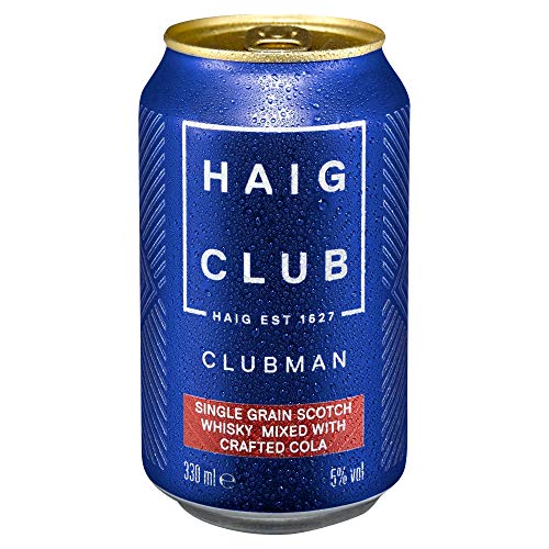 Haig Club Single Grain Scotch Whisky Mixed with Crafted Cola Ready to Drink Can, 330 cl