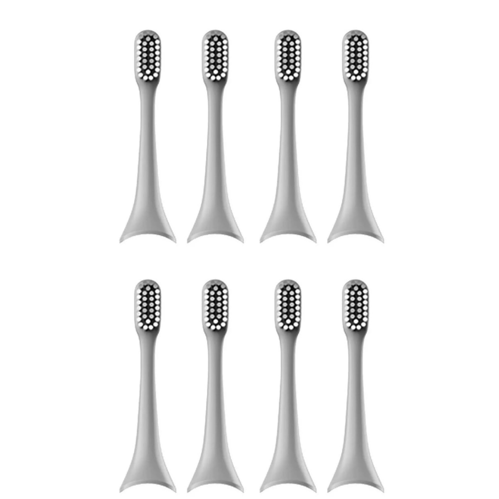 Cabezales de repuesto, compatible con ENCHEN, Aurora T+ | Cabezales para cepillo dental eléctrico T2, 2/4/8 pcs, 10cm, plástico, para adultos(GREY 8pcs)