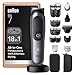 Braun 18-in-1 All-In-One Trimmer, Series 7 Grooming Kit for Men Beard Trimmer, Hair Clipper & Body Groomer with ProBlade, AutoSense, 120 Min Cordless, Waterproof AquaGrip - AIO7585 Grey