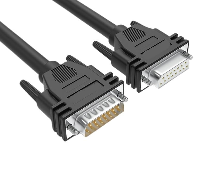 DB15 Cable macho/macho/hembra D-SUB de 15 pines, conector DB15, 2 filas, 15 pines, M/M, 1,5 m, 3 m, 3 m, 5 m (150 cm, macho a hembra)