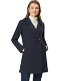 Women's Notched Lapel Double Breasted Raglan Winter Coats