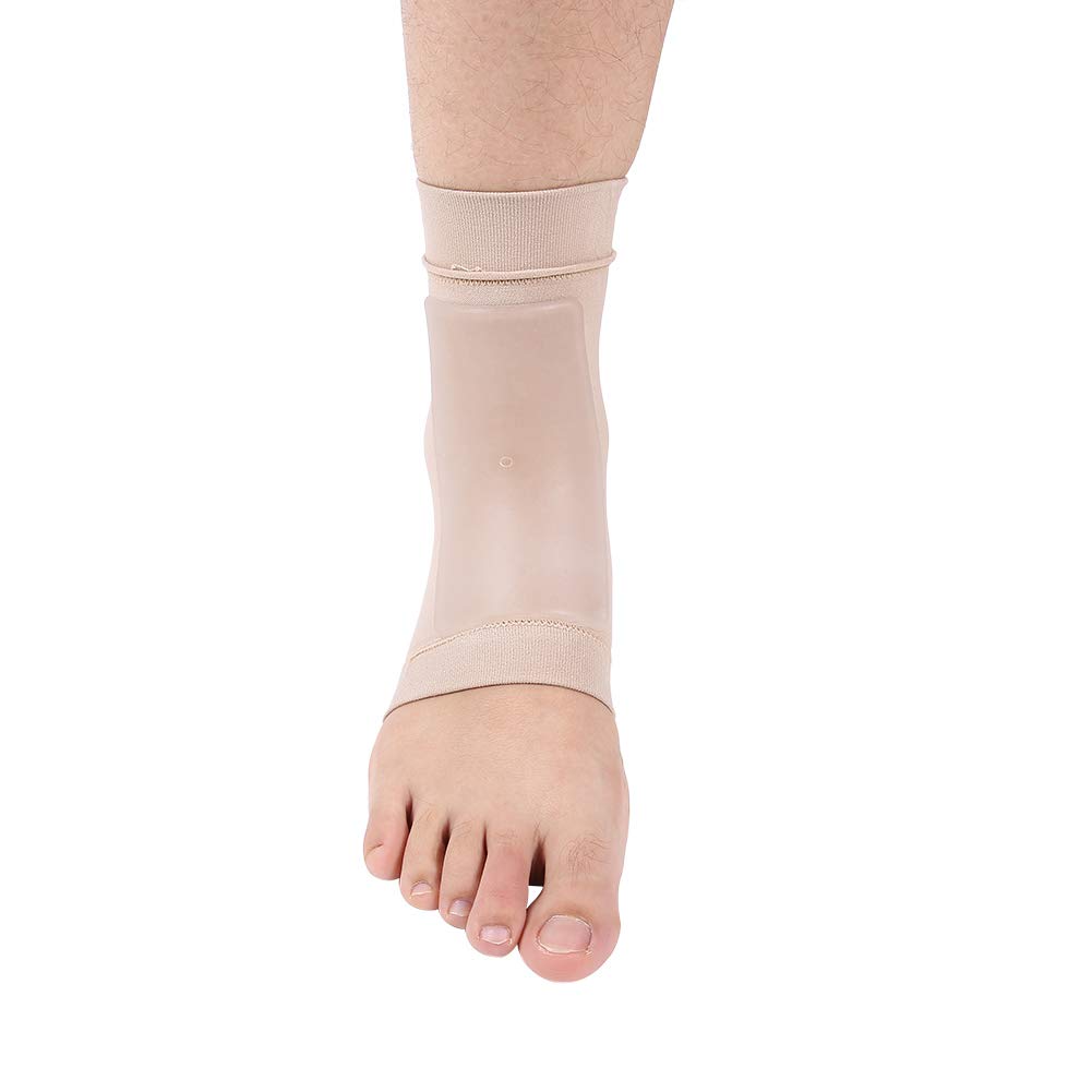 Protezioni in Silicone per Caviglia - Manicotto Protettivo Morbido ed Elastico con Cuscinetto per Tallone e Forma Quadrata