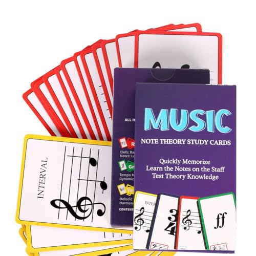 50 tarjetas de notas de piano, tarjetas de música flash, tarjetas de notas de aprendizaje de piano, Professionals Inc Aid - Estudio y para principiantes