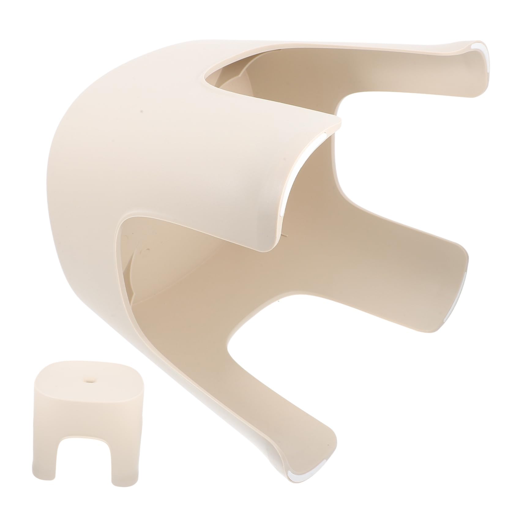 AUTSUPPL Stool Nonslip Bathroom Use Adult Foot for Elderly Please Toilet Pleasing Seat Small Sitting Beige