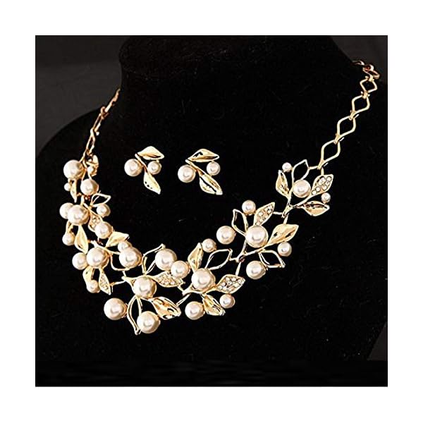 YouBella Jewellery Sets for Women Stylish Latest Pearl Studded Choker Necklace Jewellery set with Earrings For Girls/Women - Image 8