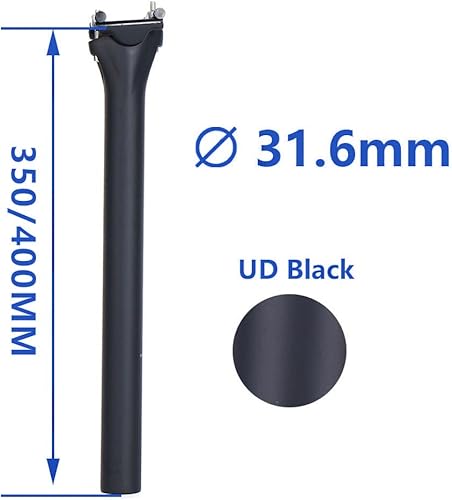 Miniatura 6 de FAST- DEER Tija de sillín de fibra de carbono MTBRoad Bicicleta Seat Post 27.230.931.6×35015.748 in Peso 5.64 oz