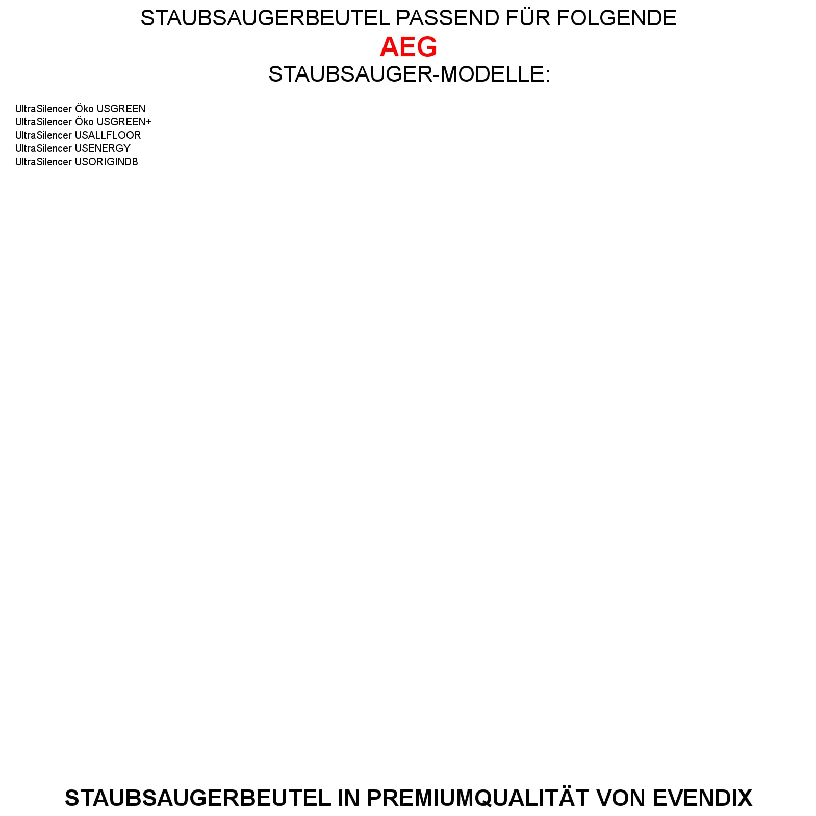 20 Bolsas de aspiradora para AEG UltraSilencer | de 5 capas eVendix Bolsa de microfibras® (similar a original de bolsa tipo: Tamaño 200, S-Bag) 30 bolsas de basura