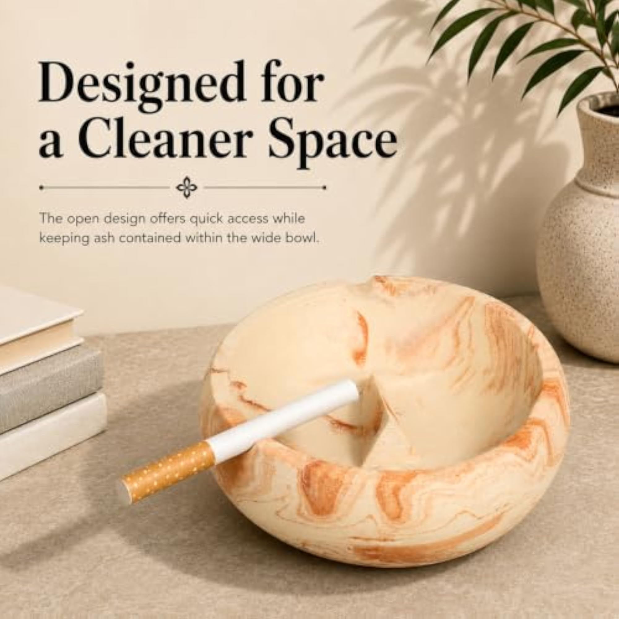 Classy CigGrin Ashtray, Elegant Design