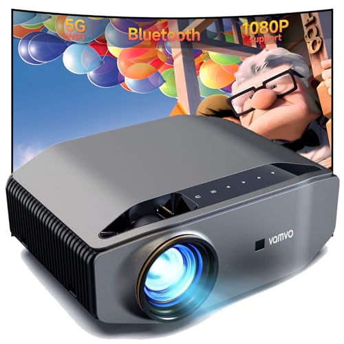 Videoprojecteur Vamvo 300' 7000 Lumens 1080P Natif Full HD Projecteur avec Son Dolby, Retroprojecteur Compatible iPhone Android Smartphone Nintendo Switch PS4/5 TV Stick Xbox HDMI USB VGA